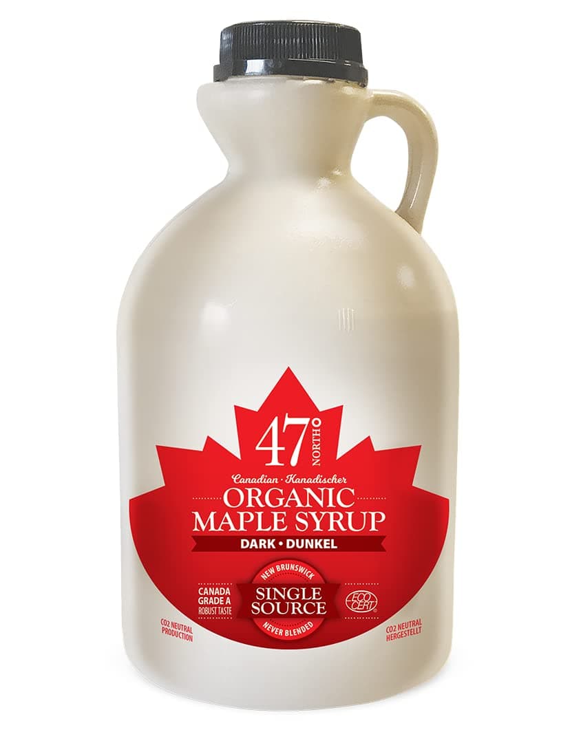 47° North Single Source Organic Canadian Maple Syrup, Grade A Dark Robust 1l