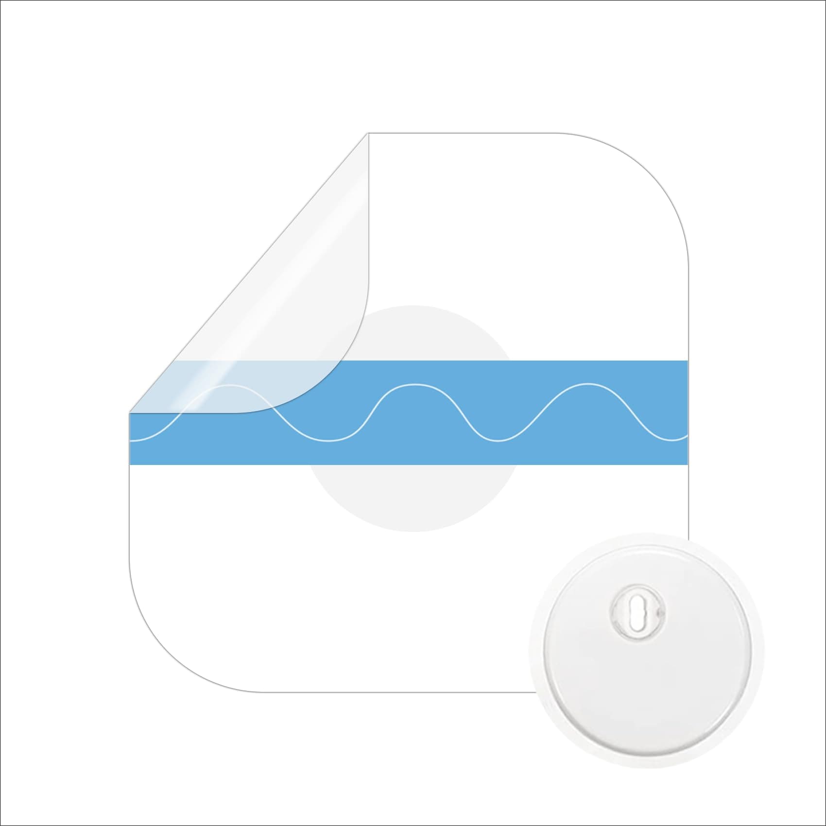 Luanerl Waterproof Sticker for Freestyle Libre 3 Sensor - 50 PCS CGM Patches Adhesive Covers (6.5cm)