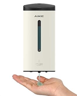 AIKE AK1205 New Wall Mounted Soap Dispenser, 800ML Stainless Steel, Automatic No Drilling, Hand Sanitizer for Dining Room and Restroom