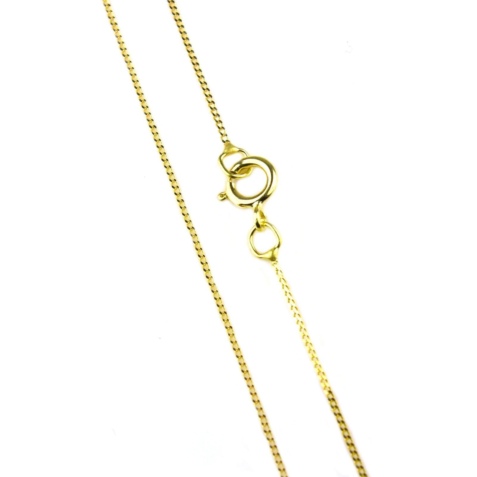 9ct yellow gold diamond cut chain