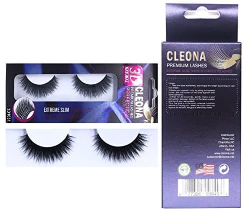 Cleona's Extreme lightweight 3D False Eyelashes for Charming Eye Makeup Black (1031)