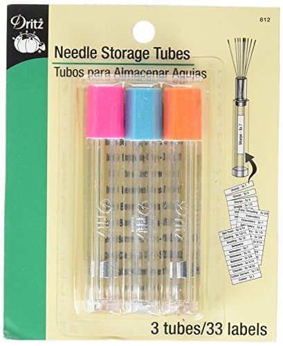 2 X Dritz 812 Needle Storage Tubes (3 Pack), Clear