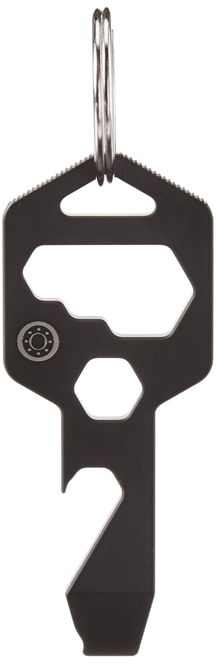 TitanKey – 8-in-1 Titanium Multitool Keychain Tool – Grade 5 Titanium – TSA Friendly EDC – Bottle Opener, Screwdriver, Wrenches, Pry Tool (Black)