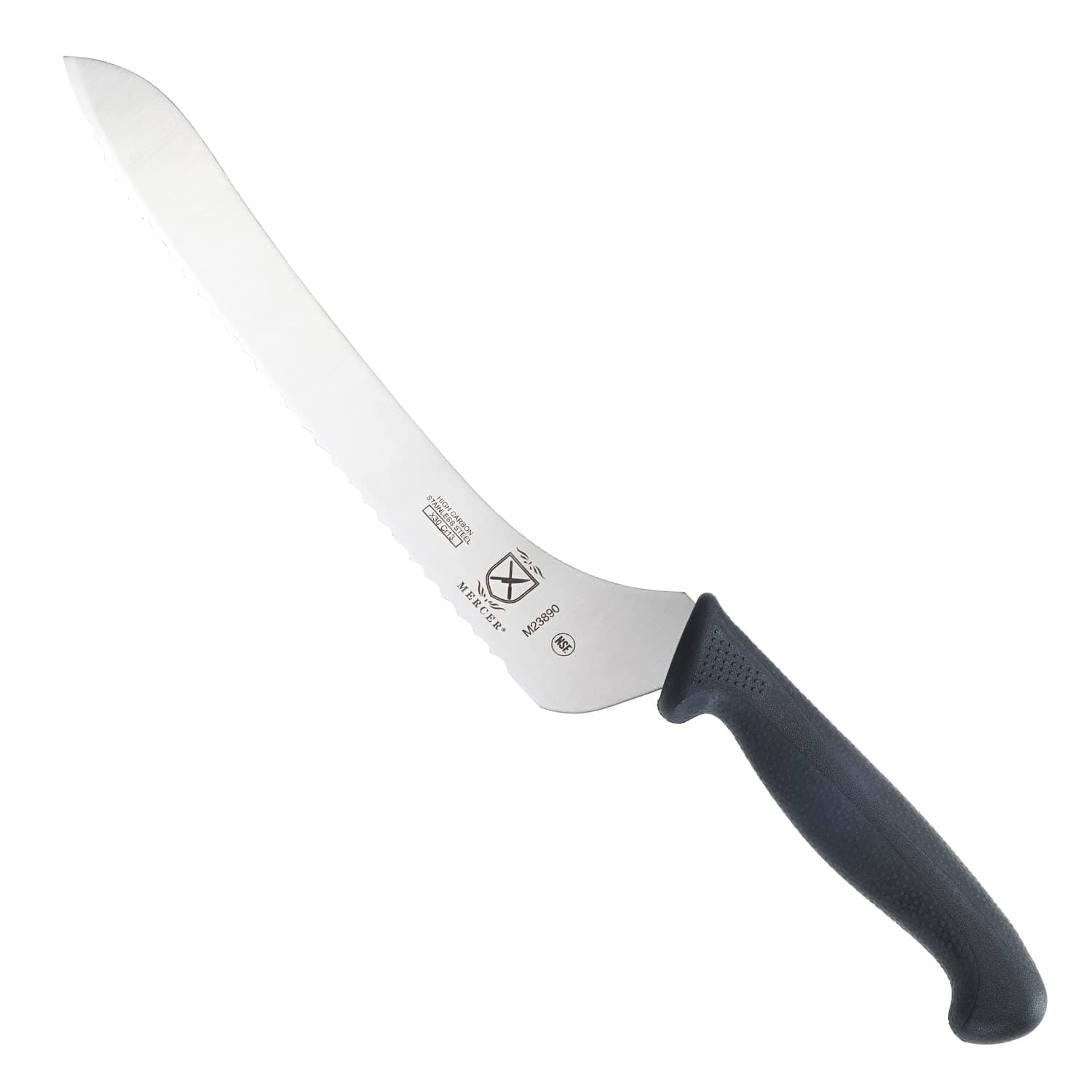 M23890 Millennia Black Handle, 9-Inch Offset Wavy Edge, Bread Knife