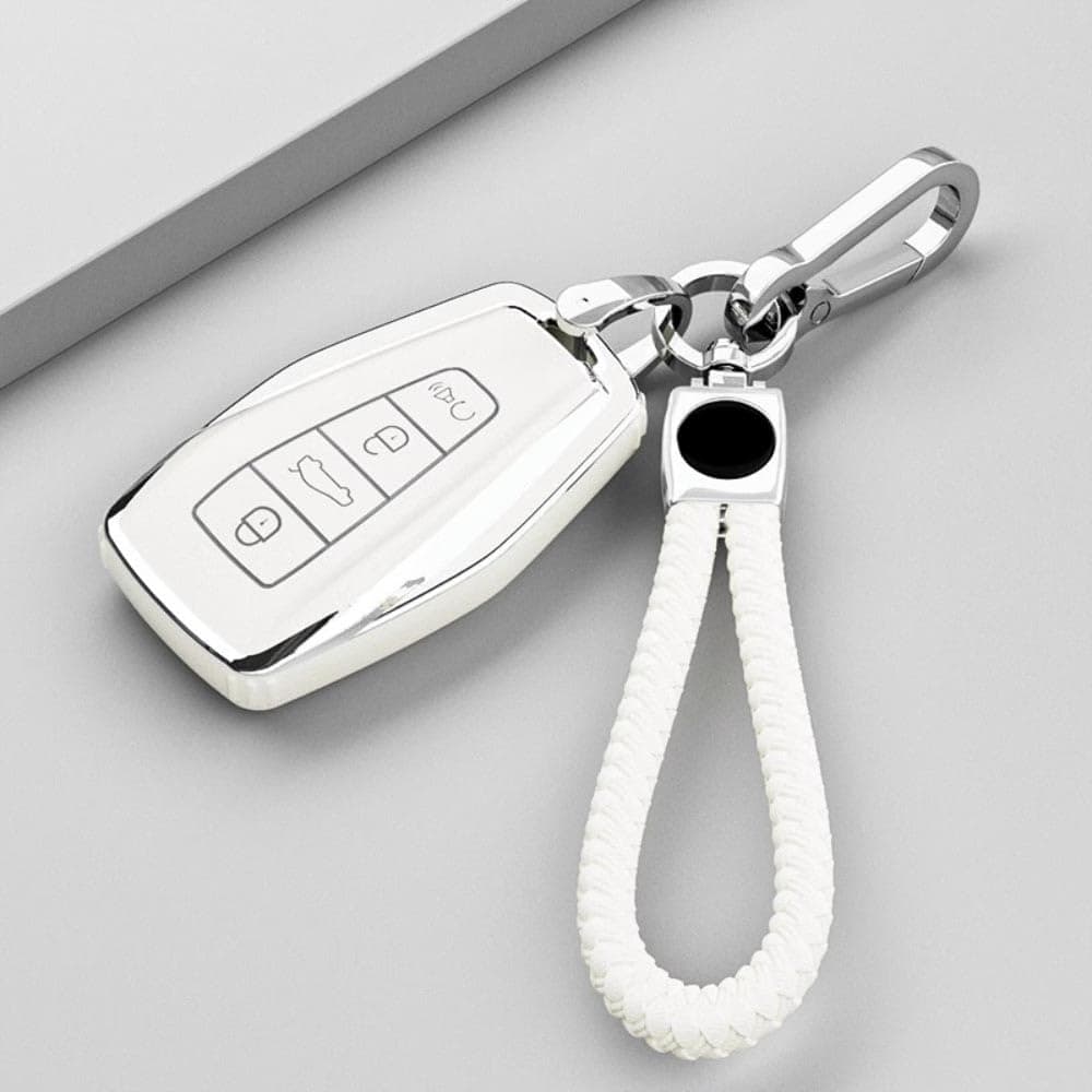 TxopafCar Key Remote Cover, For Geely Geometry E Firefly C G6 Geely M6 Geometry Apro Key Shells Protector Replacement Shell Waterproof And Dustproof Key Case Auto keychain Accessories,C/White