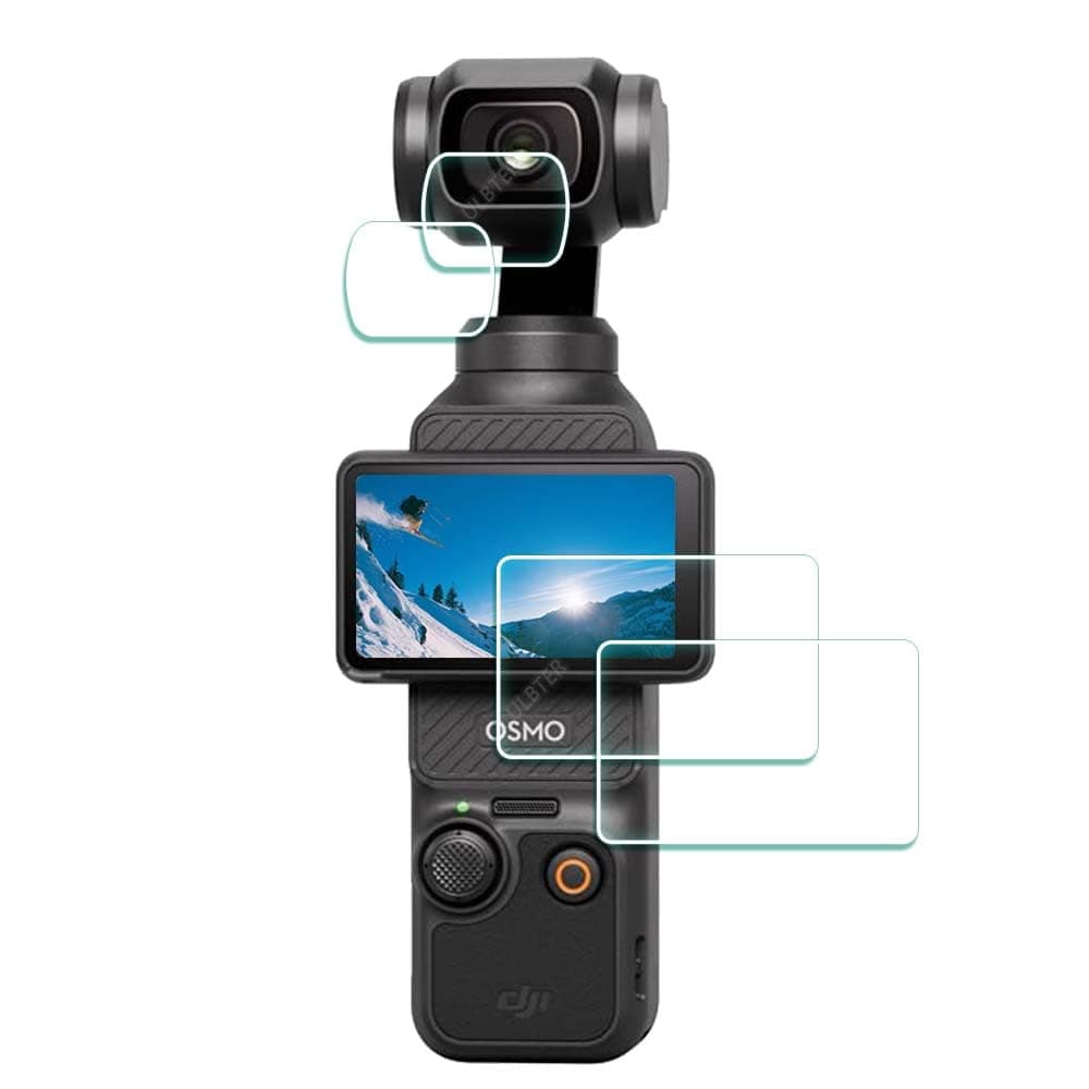 Lens Screen Protector for DJI Osmo Pocket 3 [2+2Pack] Tempered Glass Cover 0.3mm 9H Hardness Anti-Scrach Anti-Bubble