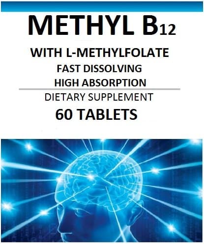 Methyl B12 with L-5-mthf (L-methylfolate), Sublingual, 1,000mcg Metafolin® L-5-methyltetrahydroflate B12 As Methylcobalamin and 800mcg As Metafolin. 60 Sublingual Tablets.