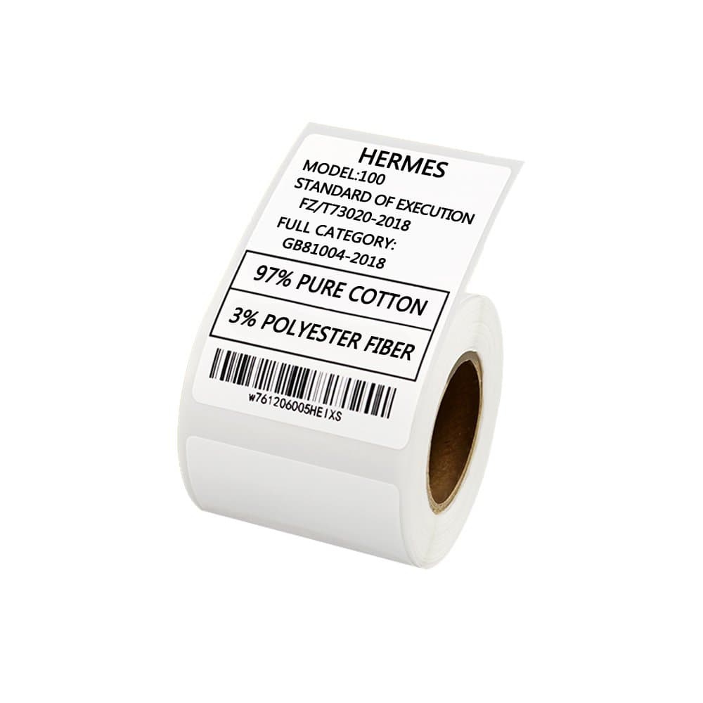 Multi-Purpose Self-Adhesive Thermal Label Paper for JingChen B11 and B3 Portable Label Printer Roll of 125 Labels 40 x 60 mm (1.6''x2.4'')