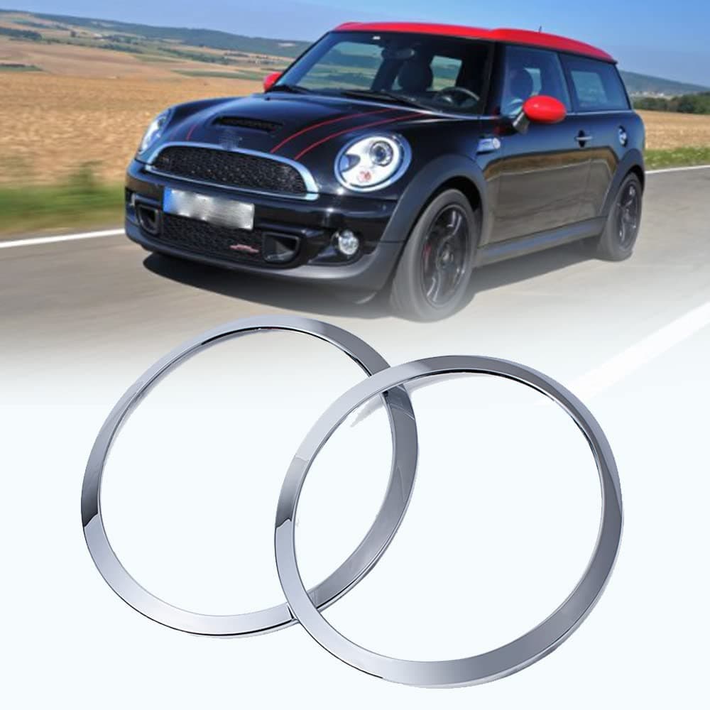 eadlight Moulding Trim Head lights Bezel Compatible with 2007-2015 BMW Mini Cooper R55 R56 R57 R58 R59 (Chrome)