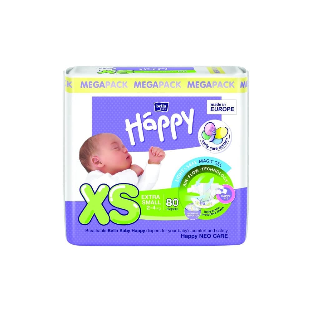 Bella Baby HappyDiaper Extra Small 80pcs