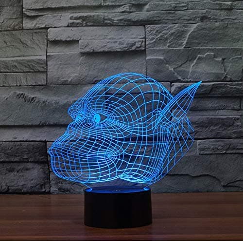 HPBN8 Ltd 3D Creative Gorilla Night Light Lamp 7 Color Change LED Touch USB Table Gift Kids Toys Decor Decorations Christmas Valentines Gift Birthday Gift