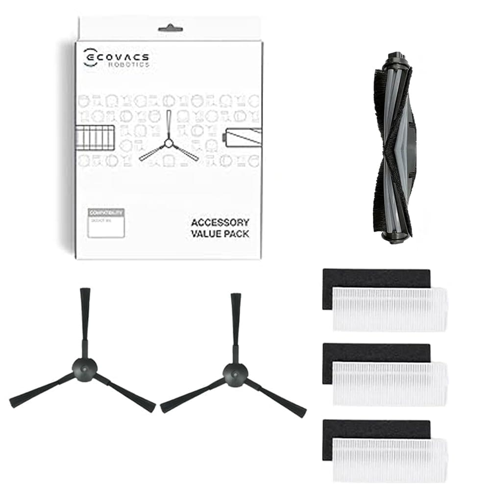 ECOVACS Original Accessory Kit for DEEBOT Y1 PRO Only (1 X Roller Brush, 2 X Side Brush & 3 X EPA Filter) | for Approx. 1 Year of Regular Usage (Not Compatible to Y1 PRO Plus or Any Other Model)