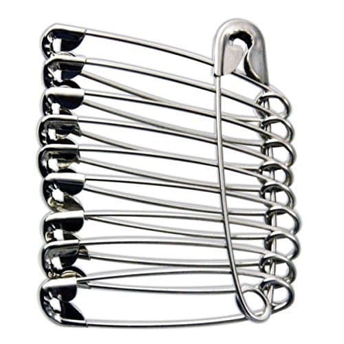 Large Safety Pins Size 4 / 52mm 50Pcs Silver