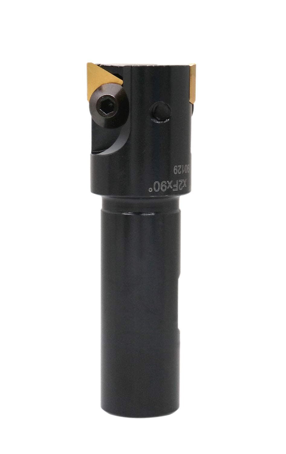 Accusize Industrial Tools Indexable End Mill with 2 Pcs TPG22 Carbide Inserts, 1'' Cuting Diameter, 3/4'' Straight Shank, 0046-0912