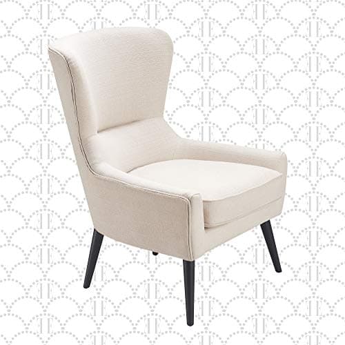 Elle Decor Wingback Chair, Ivory