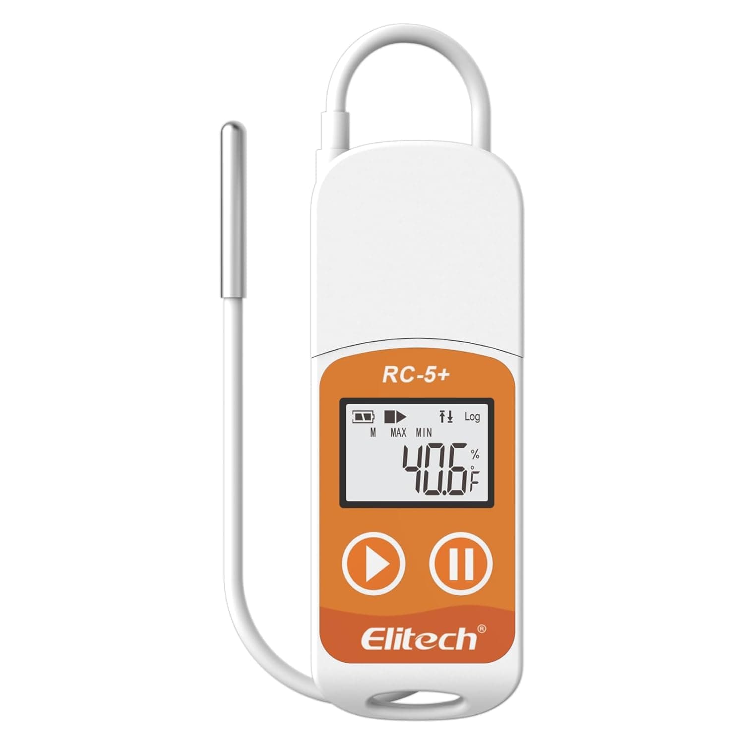 Elitech RC-5+TE USB Temperature Data Logger Reusable Recorder 32000 Points High Accuracy Extra External Sensor PDF & CSV Export