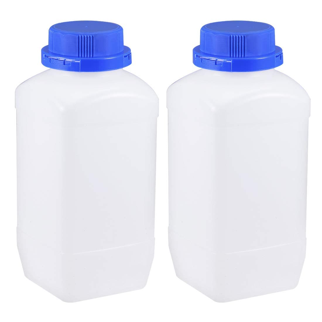 Plastic Lab Chemical Reagent Bottle 1500ml/50.7oz Wide Mouth Sample Sealing Liquid Storage Container Translucent 2pcs