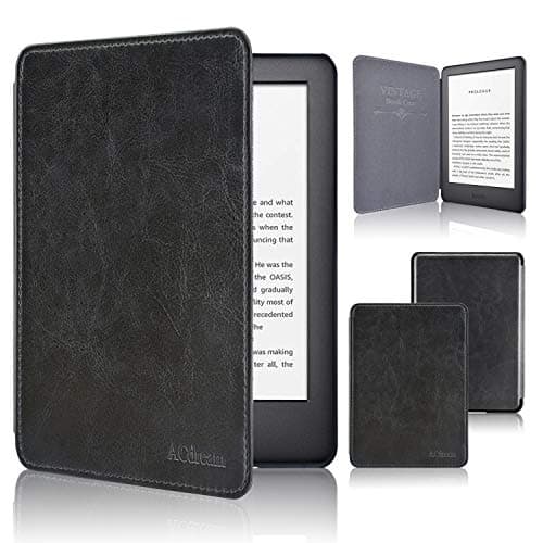 ACdream Slimshell Case for All New Kindle 10th Generation 2019 Released (NOT Fit Kindle Paperwhite or Kindle 8th Gen),Premium PU Leather Cover Case with Auto Wake Sleep Feather, Rose Gold