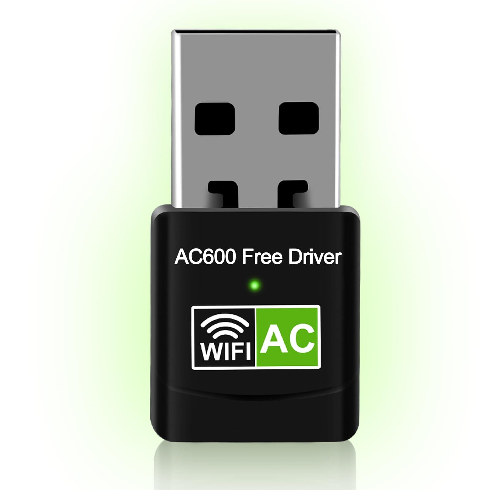 AC600 USB WiFi Adapter for Desktop PC, Driver Free Wireless Network Adapter for Laptop, 5G/2.4G Dual Band High Speed Mini WiFi Dongle Stick, Compatible with Windows 11/10/8.1/8/7/XP/Vista