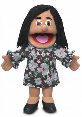 14" Maria, Hispanic Mom/Teacher, Hand Puppet