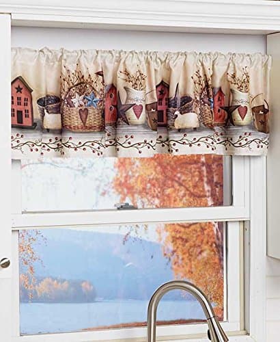 The Lakeside Collection Primitive Country Kitchen Window Valance