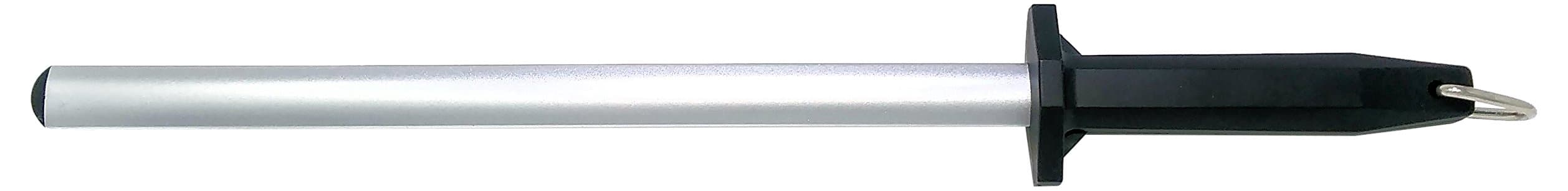 Diammark 12" Oval Diamond Coated Knife And Tool Sharpener - Fine Grit - Industrial Complete Coverage Diamond Coating For Extended Life And Even Sharpening - Hollow Core Design Diamond Steel