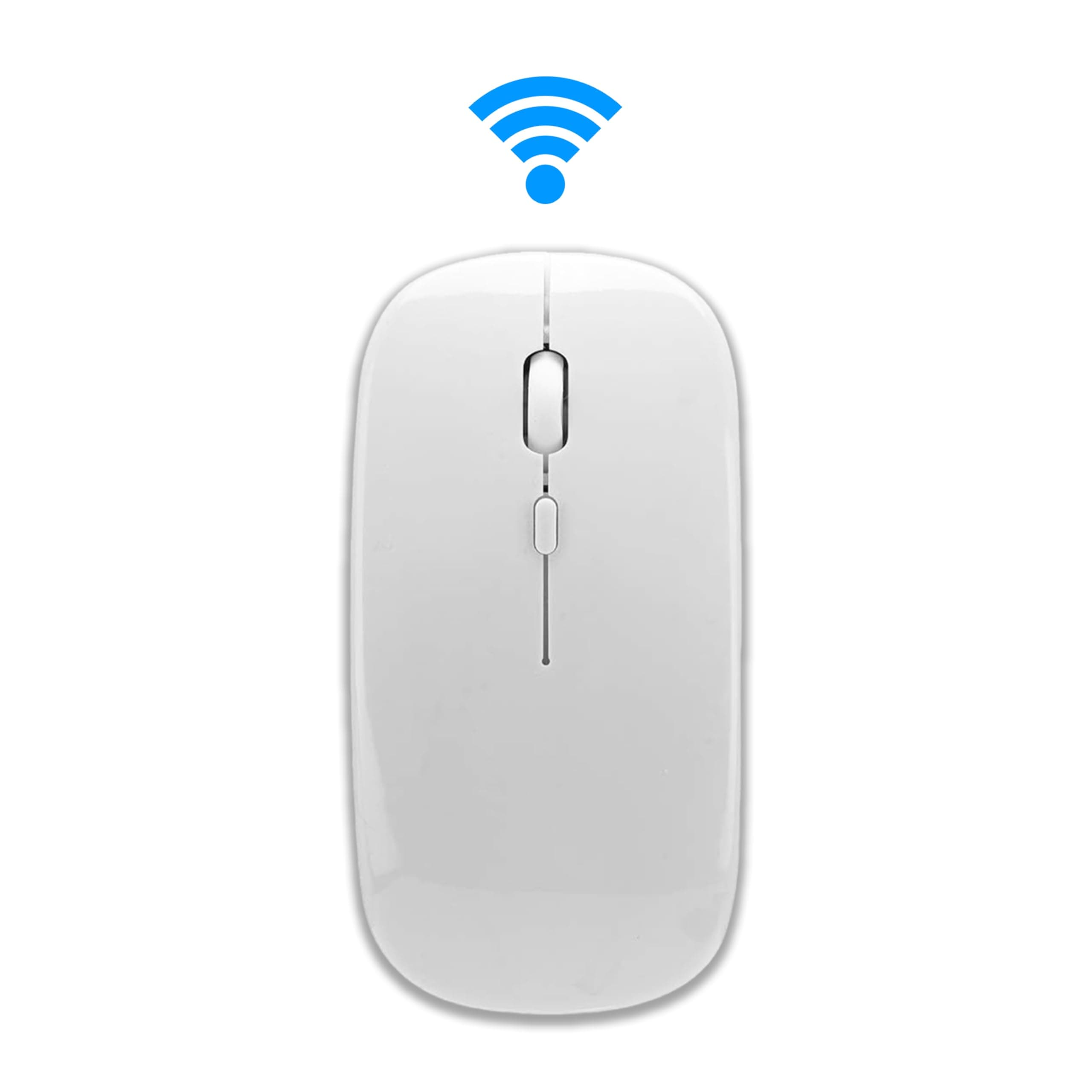 Wireless Key Scroll Optical Mouse, Bluetooth 5.1 Mouse with 1600 DPI Sensor, Ambidextrous Design for Mac Desktop, MacBook and Laptop