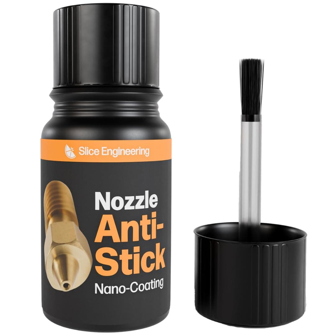 Slice Engineering Plastic Repellent Paint Repels Plastic & Prevents Buildup on the Nozzle | Get Enhanced Print Quality | Hassle-Free Application | Water-Based PTFE Nanosuspension (3 mL - 1 Pack)