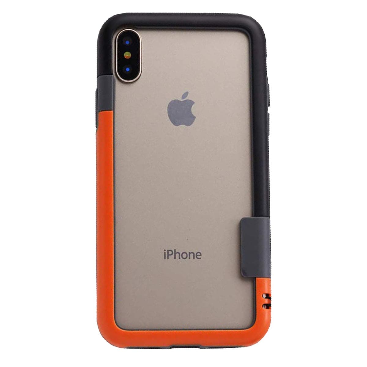 Aavjo, Bumper Case for Apple iPhone Xs Max 6.5 inch Flexible TPU (Orange + Black)
