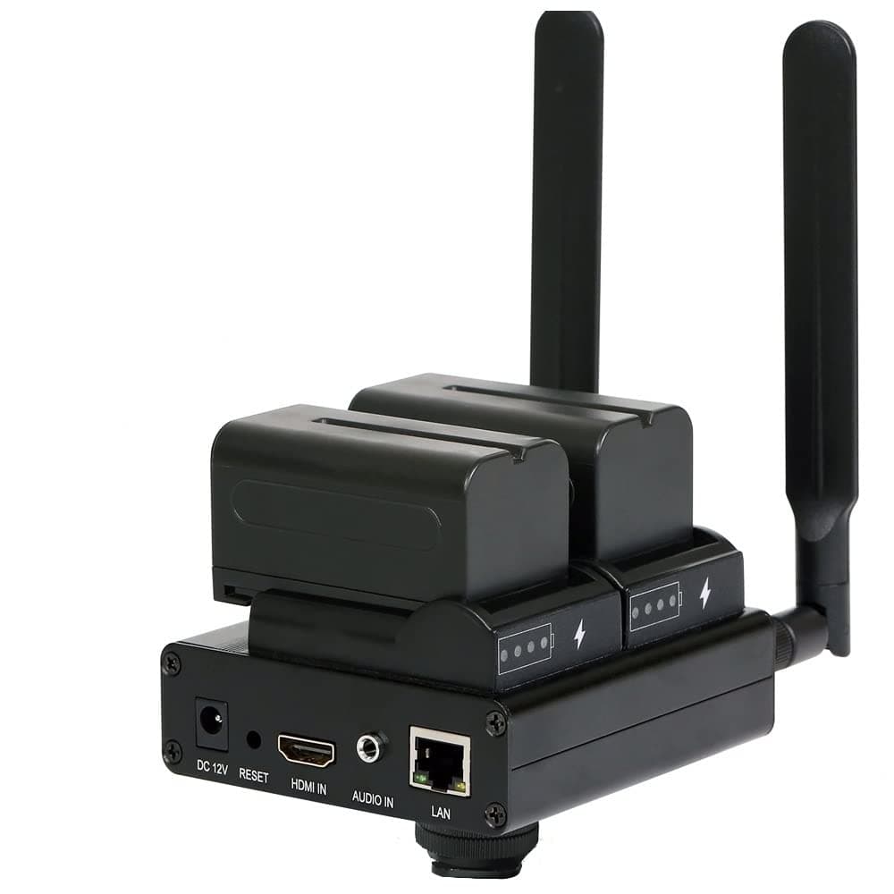Microware HD Video Encoder, H.265-HEVC HDMI to IP Video Encoder Live Straeming Broadcast Encoder Dual Batt-ery Supported