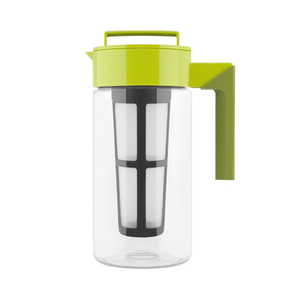 Flash Chill Iced Tea Maker - Airtight & Durable Iced Tea Maker Jug with Silicone Carry Handle - Leak-Proof & Lightweight Tea Infuser with Patented Flash Chill Technology - 1 Quart, Avocado
