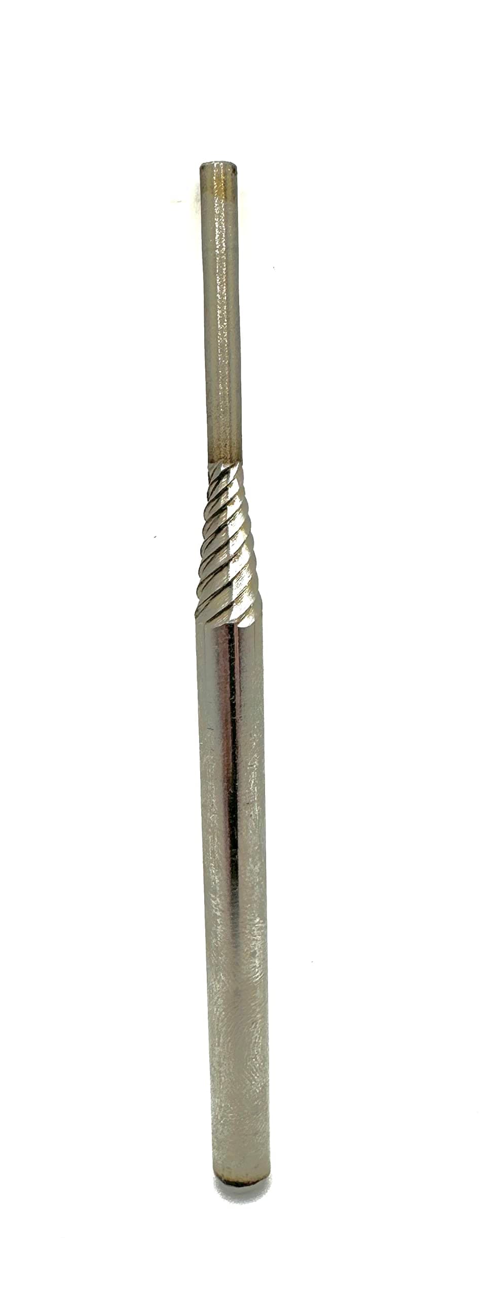 Porting Mandrel 4", CR-9-4 Premium HSS (High Speed Steel) Coarse Thread Extra Shank Length Cartridge & Spiral Roll Mandrel, 1/8" Pilot Diameter x 1" Pilot Length x 1/4" Shank x 4" Length