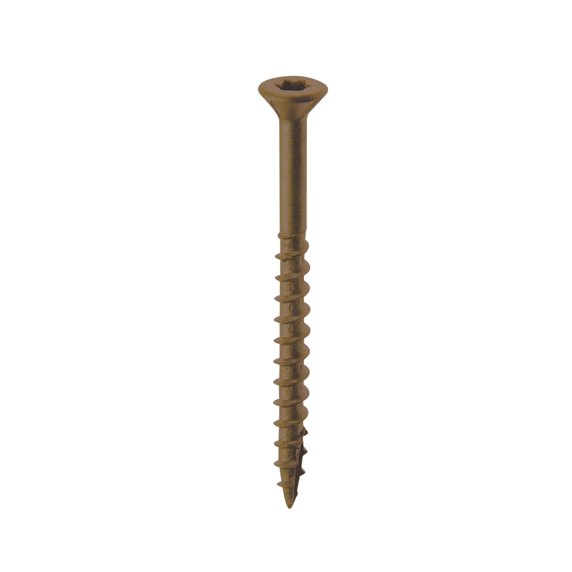 Deck Screws Jar # 8 x 2 1/2" - 250 Count, Brown