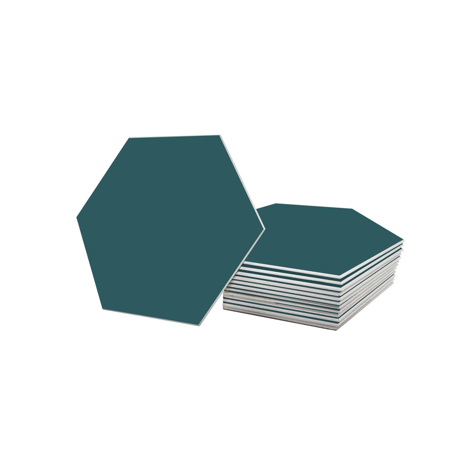 Avant Decor Peel and Stick Kitchen Backsplash | Stone Composite Hexagon Solid Color | Easy DIY Installation 6" x 6.9" Box of 30, Succulent