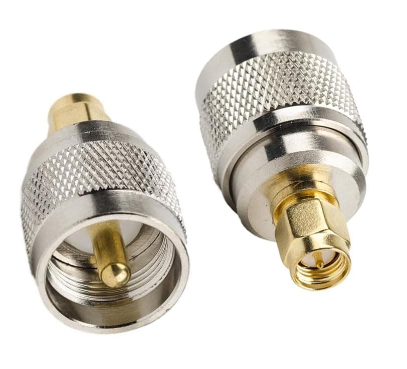 DHT Electronics 2-Pack SMA Male to UHF PL-259 Male Connector Adapter for Amateur CB Radio