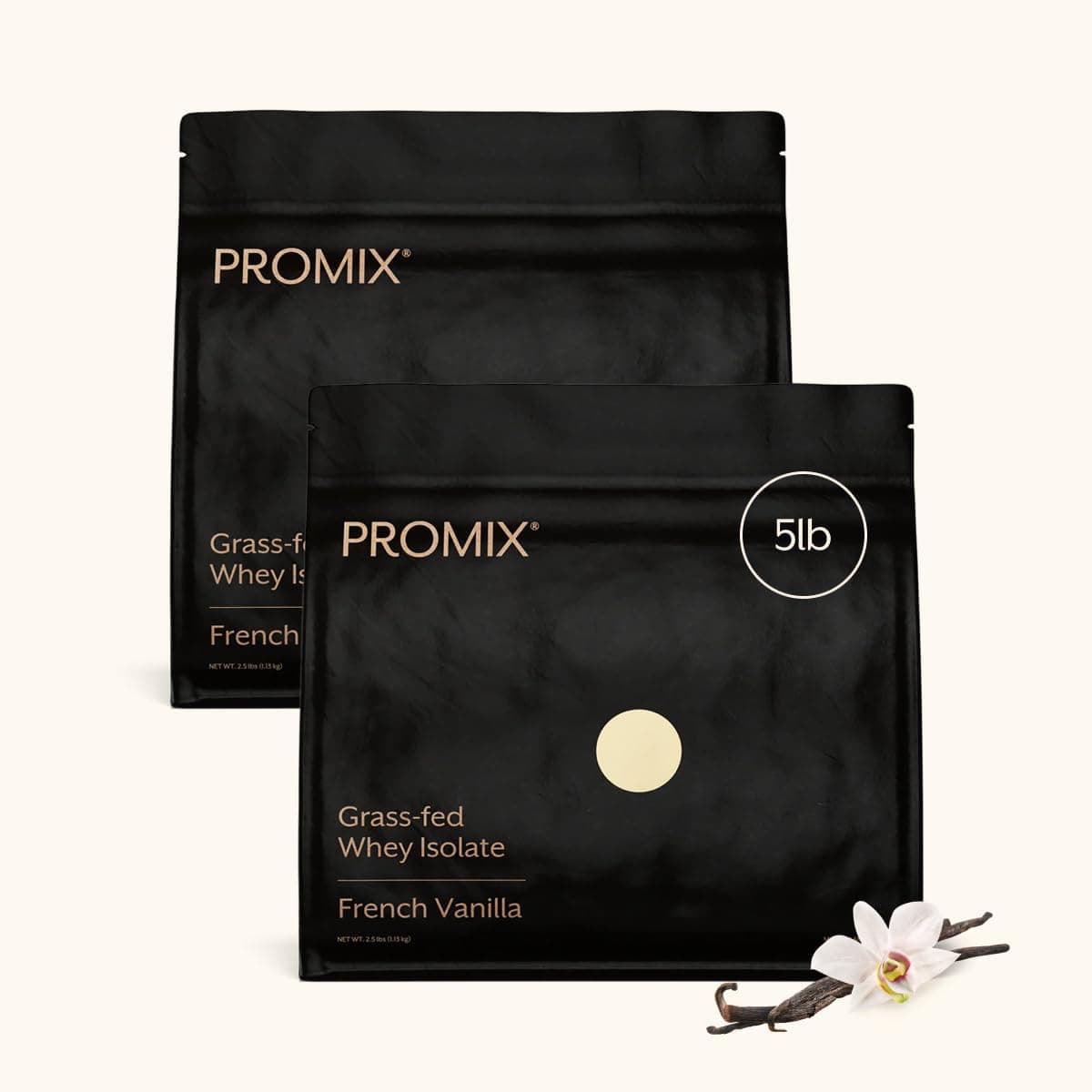 ProMix Nutrition Whey Protein Isolate Powder - Grass-Fed - Post Workout Fitness & Nutrition Shakes, Smoothies, Baking & Cooking Recipes - Gluten-Free & Keto-Friendly - Vanilla - 5 Pound (Pack of 2)