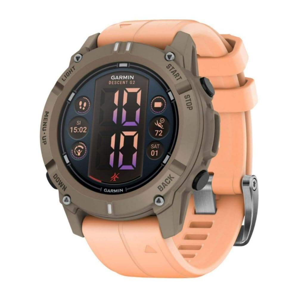 GARMIN Descent G2 Dive Computer Smartwatch, Pink, AMOLED Touchscreen Display, 10-Day Battery Life, Multiple Dive Modes