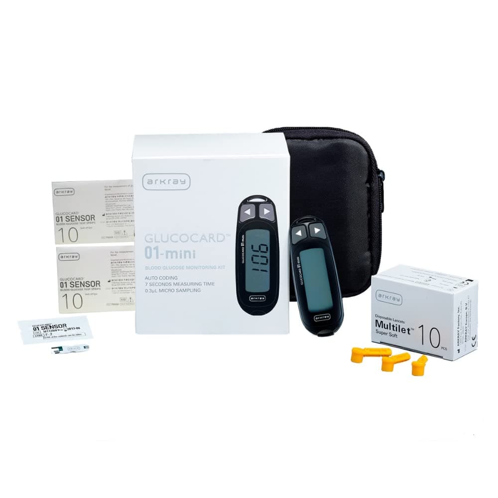 Max Glucocard 01 Mini Blood Glucometer with FREE 20 Strips+10 Lancet | Japanese Technology | With Warranty