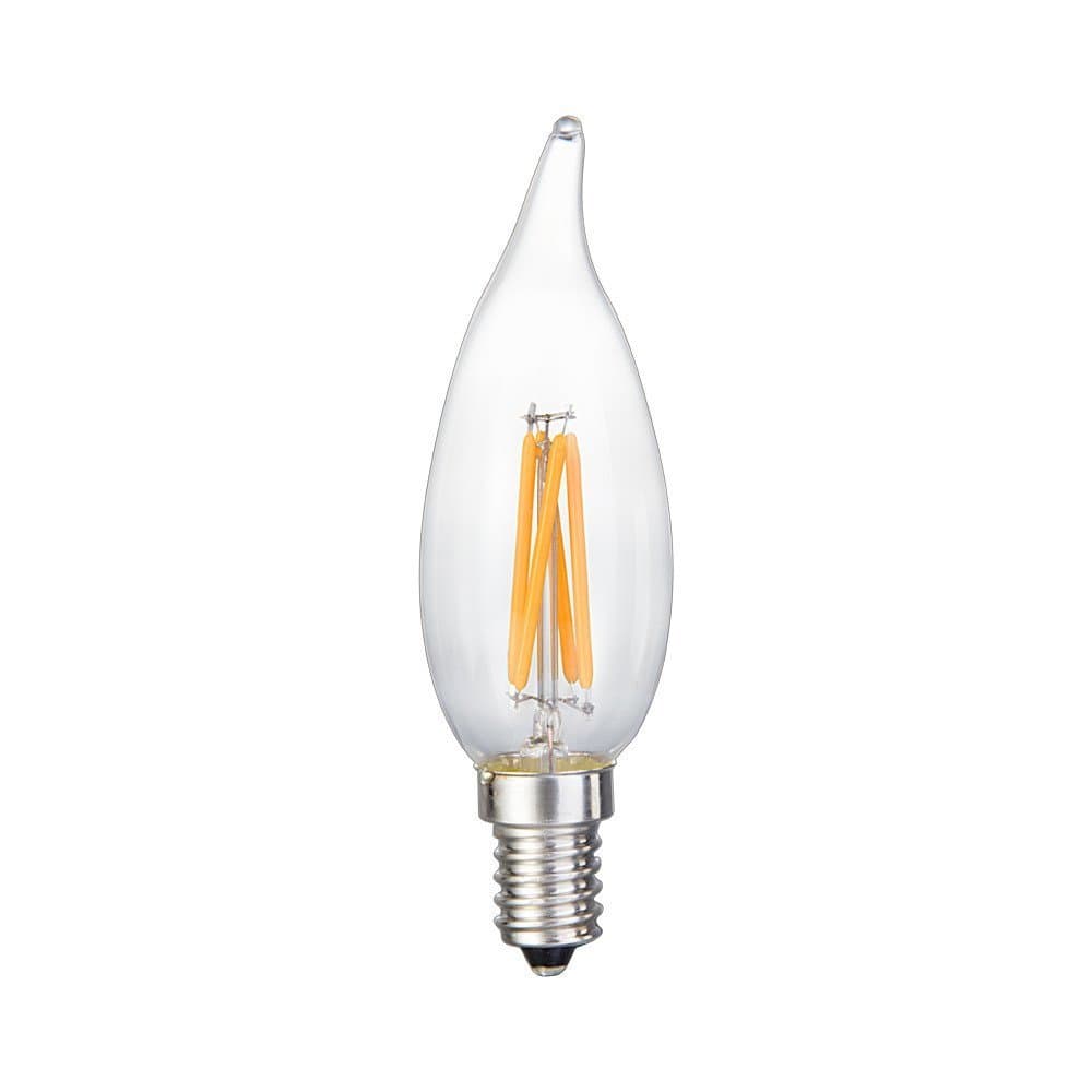 Edison Mills LED Candelabra Flame Tip Bulb E12 Base Chandelier - 3.5W - Replaces 40 Watt Chandelier Bulbs - Dimmable - 2700K