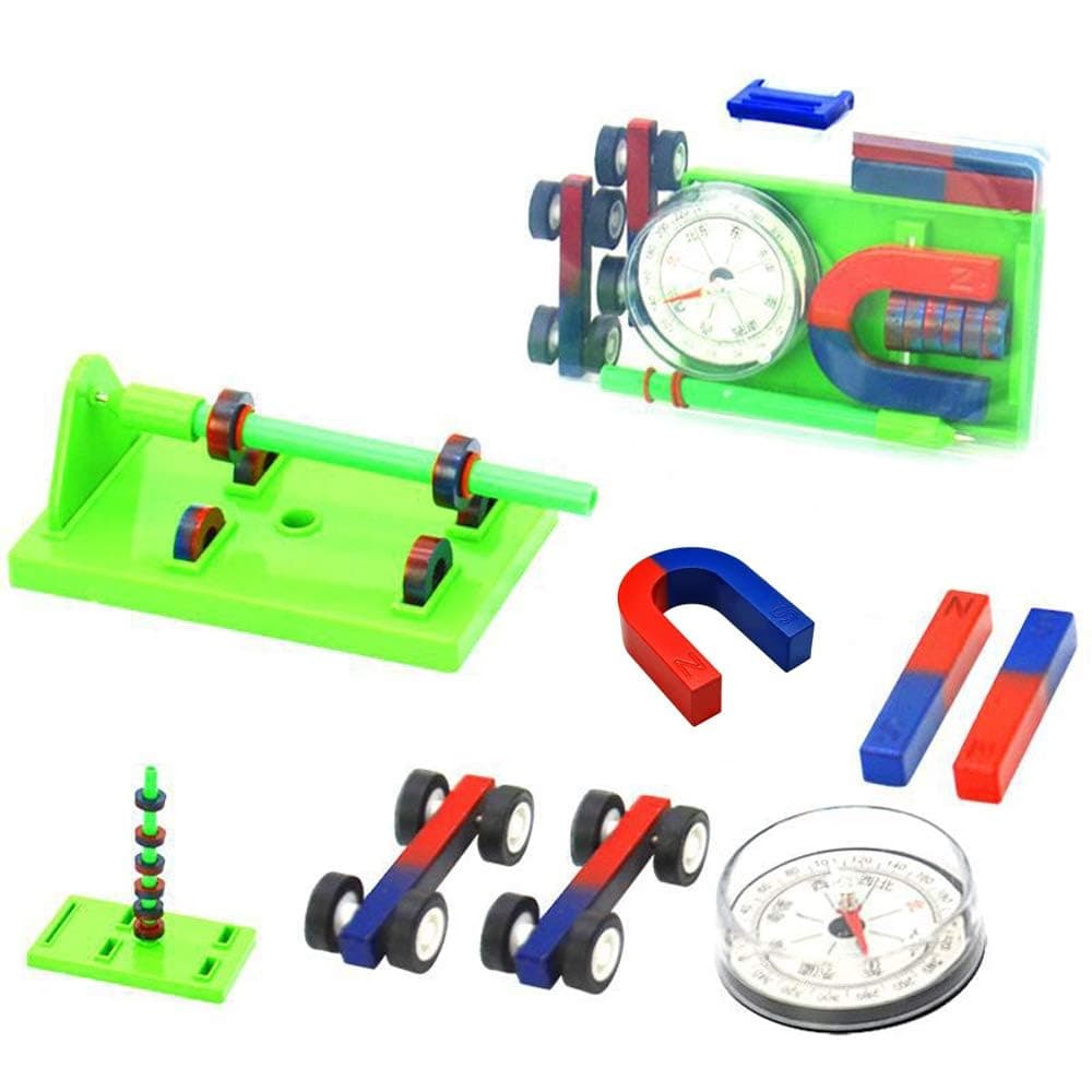 TERRIFI Science Magnet Set for Kids, Explorers Education Science Experiment Tools, Ring Horseshoe Compass Magnets, Suitable for Student Intelligence Development, Physics Educational Toys for Kids