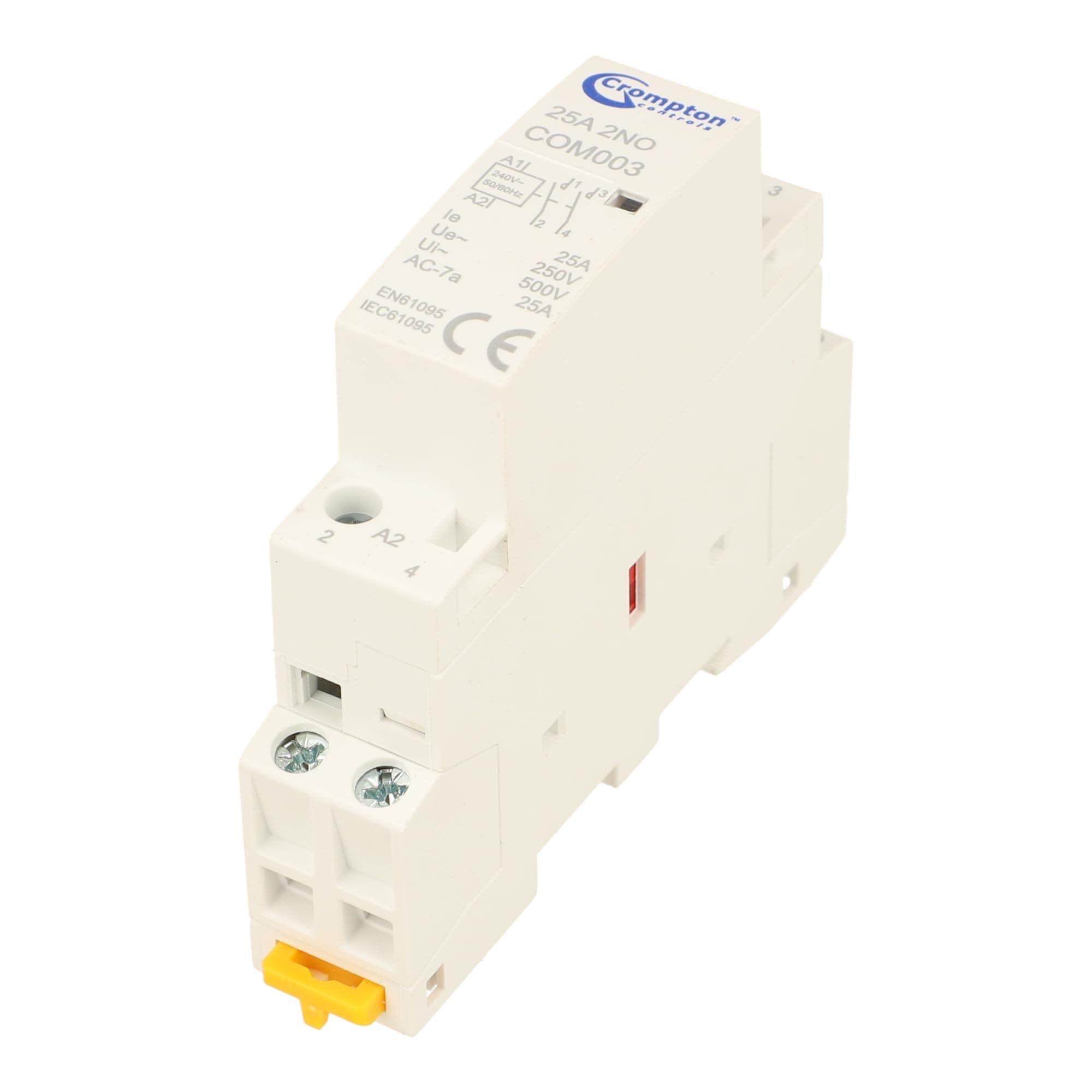 CC25A1MC2NO | COM003 | CROMPTON CONTROLS 25A 1 Modular CONTACTOR 18MM 2 Pole 2N/O