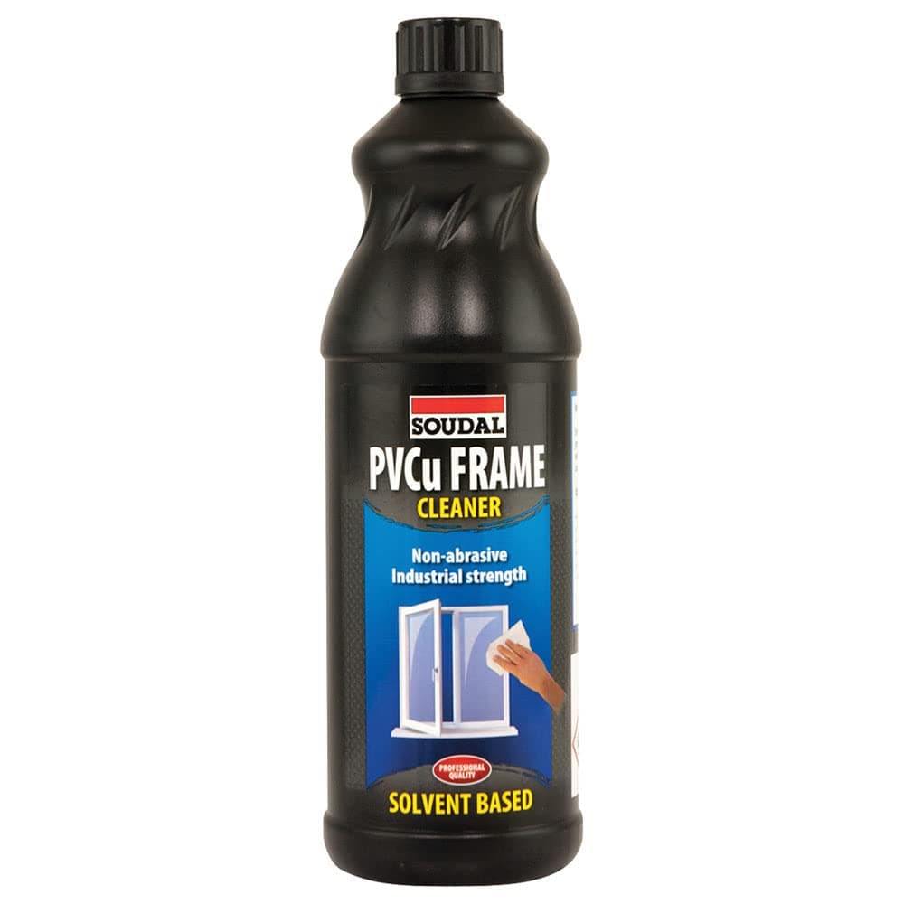 Soudal PVCu Solvent Frame Cleaner for PVCu Materials | Specifically Designed for Removing Most Ingrained Dirt - 1 Litre