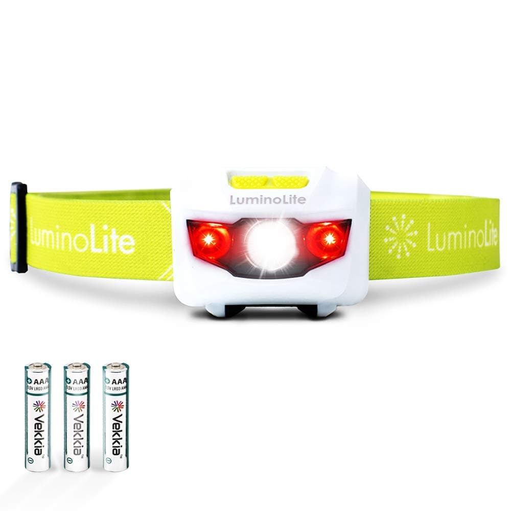 Ultra Bright CREE LED Headlamp Flashlight- 5 Lighting Modes, 160 Lumens, White & Red LEDs, Adjustable Strap, IPX6 Water Resistant. Great For Running, Camping, Hiking & More. Batteries Included