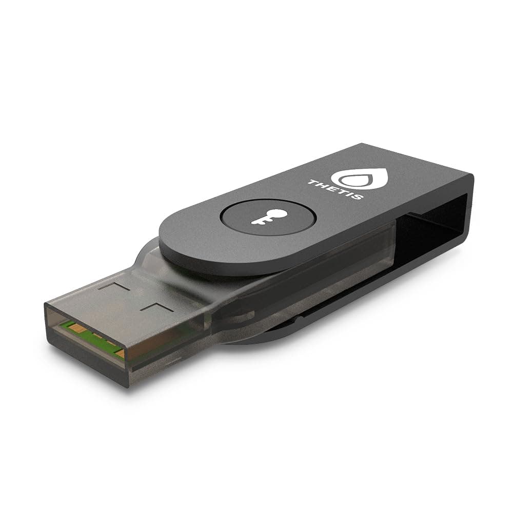 Pro-A FIDO2 Security Key Passkey Device with USB A & NFC, TOTP/HOTP Authenticator APP, FIDO 2.0 Two Factor Authentication 2FA MFA, Works with Windows/macOS/Linux/Gmail/Facebook/Dropbox/GitHub