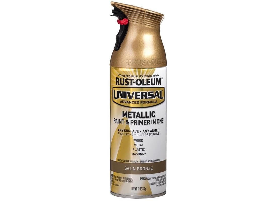 Rust-Oleum 314560 Universal All Surface Metallic Spray Paint, 11 oz, Satin Bronze