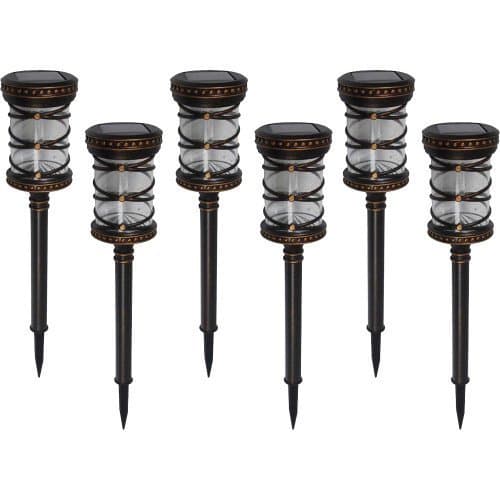 Malibu 6 Pack Pathway Lights Solar LED Landscape Lighting