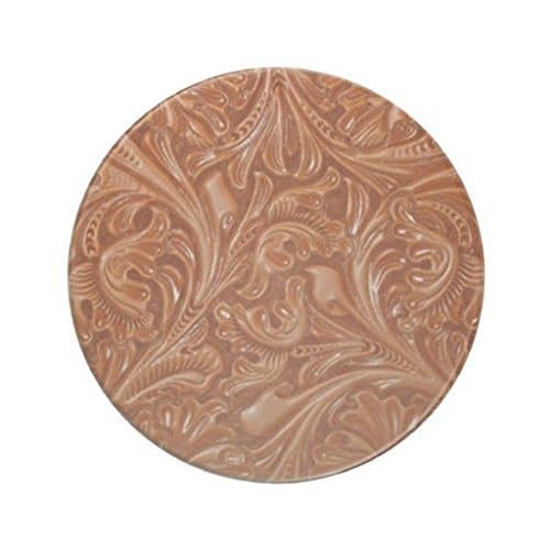 Rustic Western Country Tooled Leather Ceramic Sandstone Drink Coaster Set of 4 Sandstone Coasters