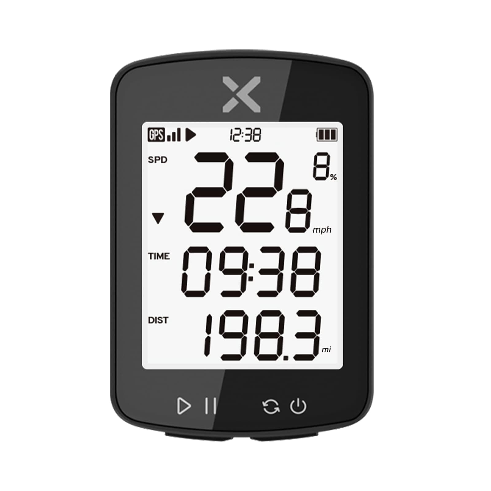 NALACAL GPS Bike Computer with Wireless Bluetooths (APP Support), GPS Cycling Computer IPX7 Waterproof Cycling Computer Rechargeable Bicycle Speedometer and Odometer 28 hrs Battery Life Fits All Bike