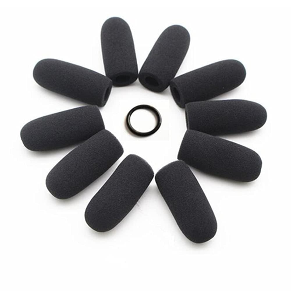 10 Pack Soft Mic Foam Covers Windscreens for David Clark M-4/M-7 Lightspeed Aviation Headsets Microphone