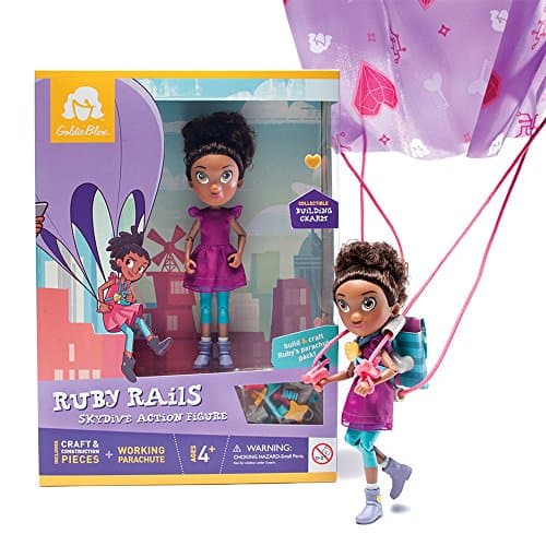 GoldieBlox Ruby Rails Skydive Action Figure